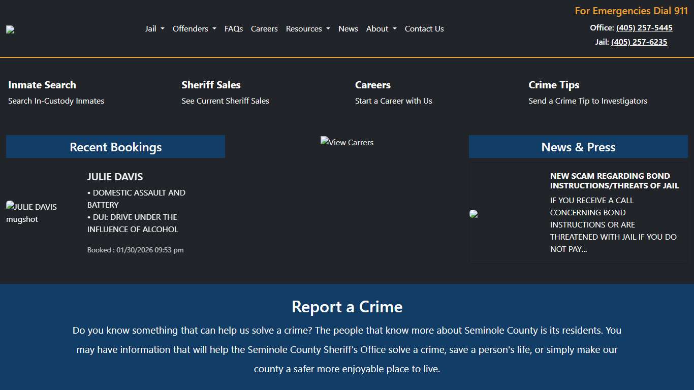 Seminole Sheriff Office Oklahoma